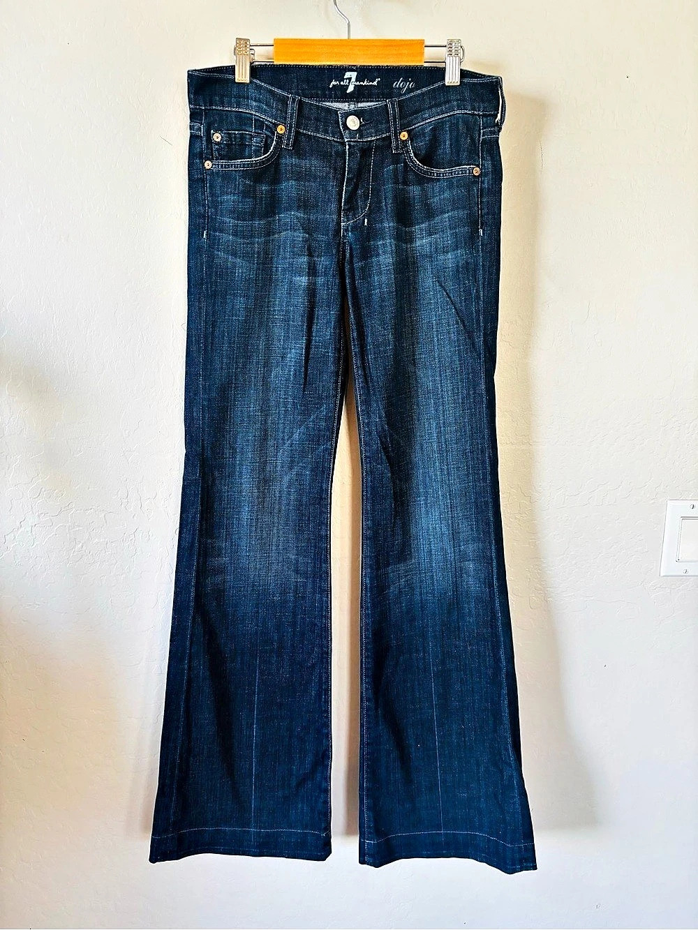 7 for all mankind Dojo Women's Wide Leg Jeans in Blue Like New 26